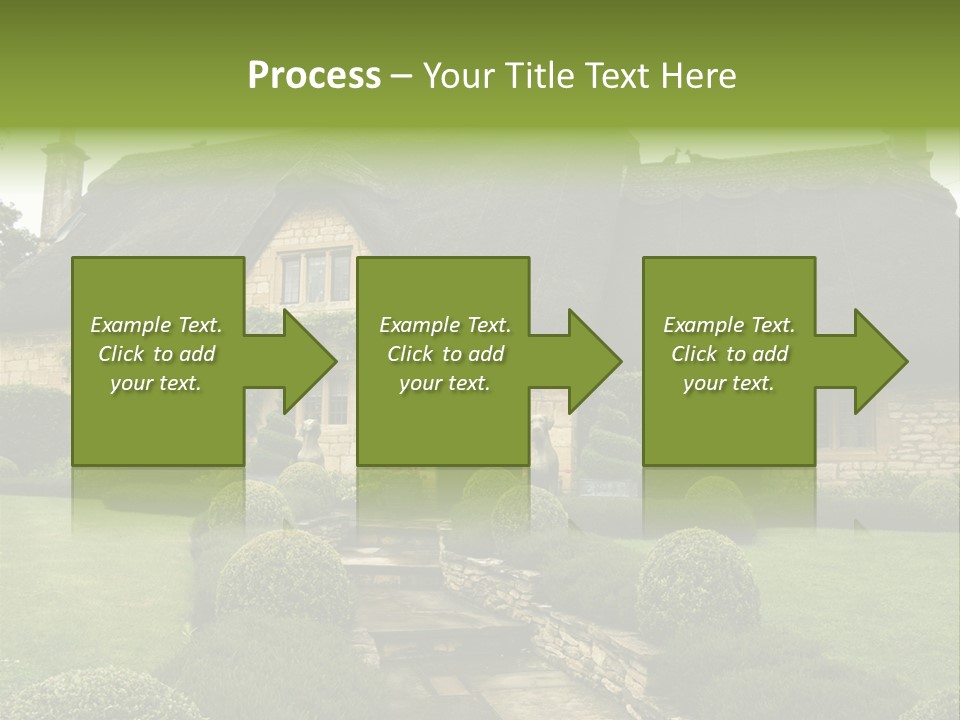Country House With Landscaping PowerPoint Template