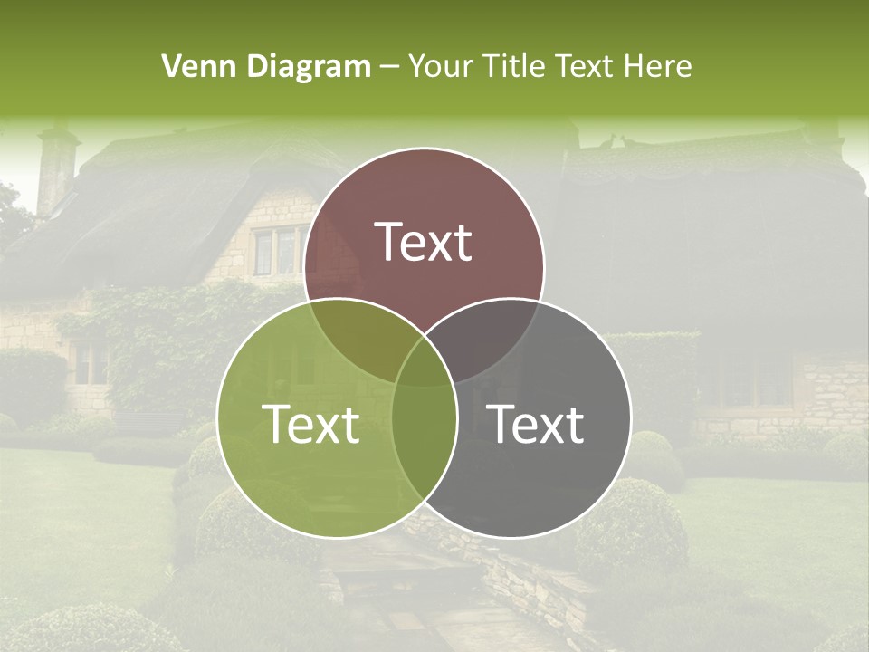 Country House With Landscaping PowerPoint Template