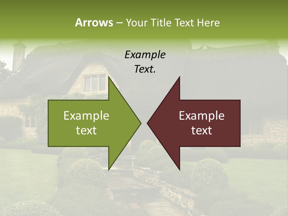 Country House With Landscaping PowerPoint Template