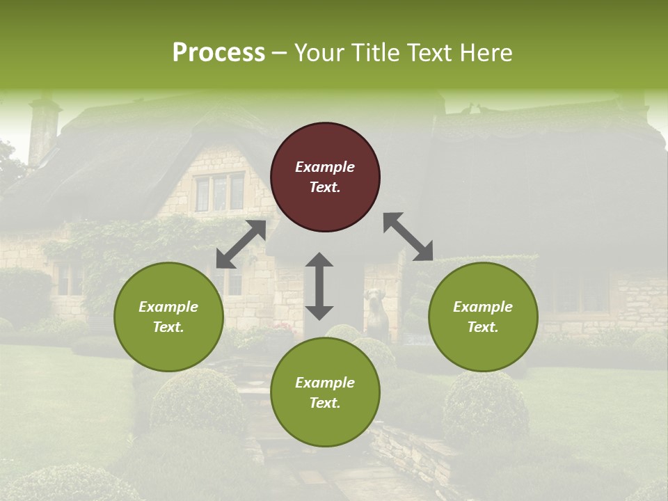 Country House With Landscaping PowerPoint Template