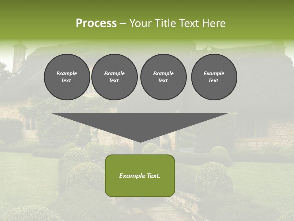 Country House With Landscaping PowerPoint Template