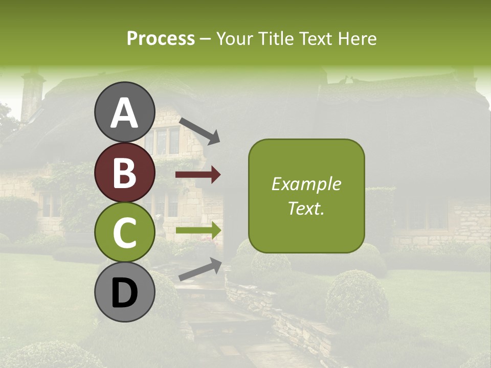 Country House With Landscaping PowerPoint Template