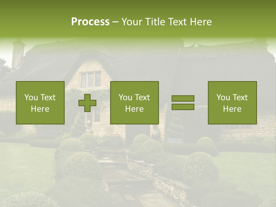 Country House With Landscaping PowerPoint Template