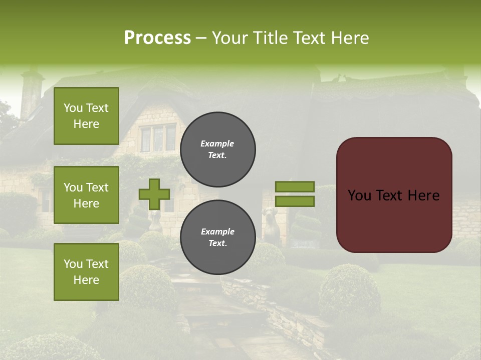 Country House With Landscaping PowerPoint Template