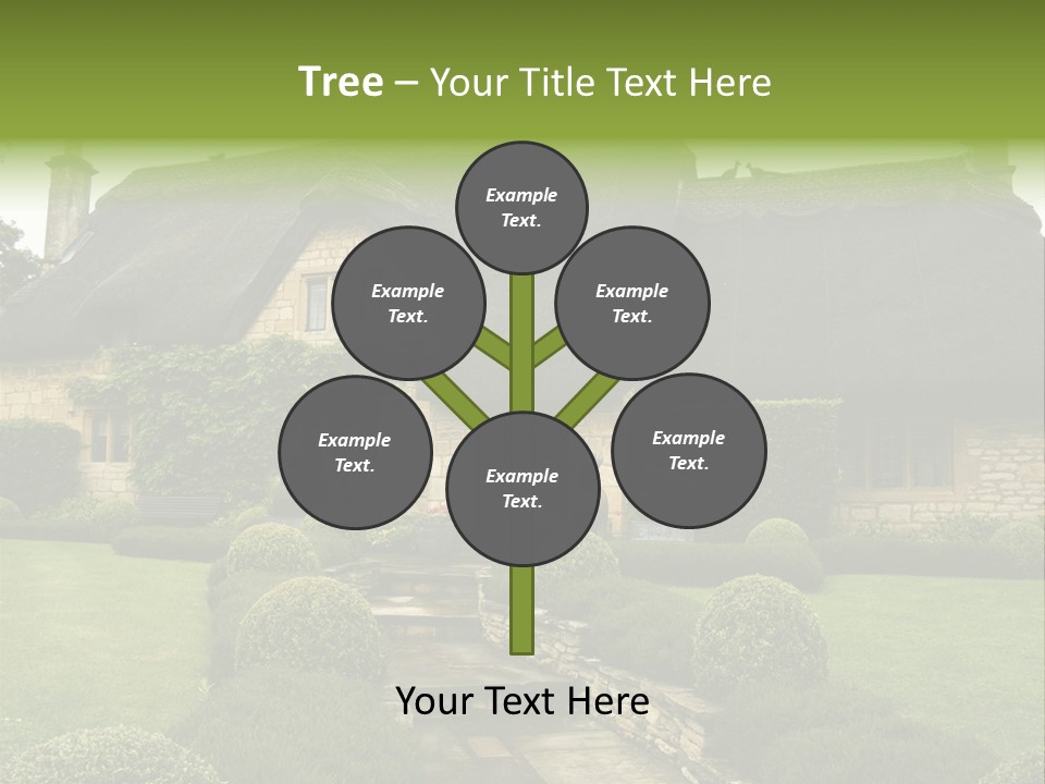 Country House With Landscaping PowerPoint Template