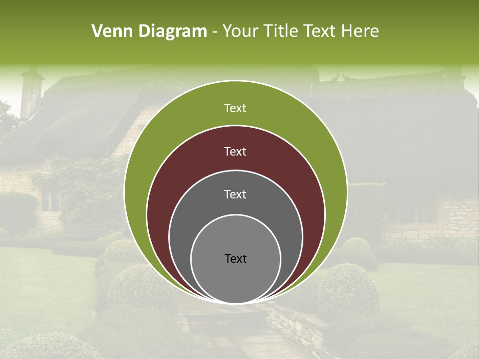 Country House With Landscaping PowerPoint Template