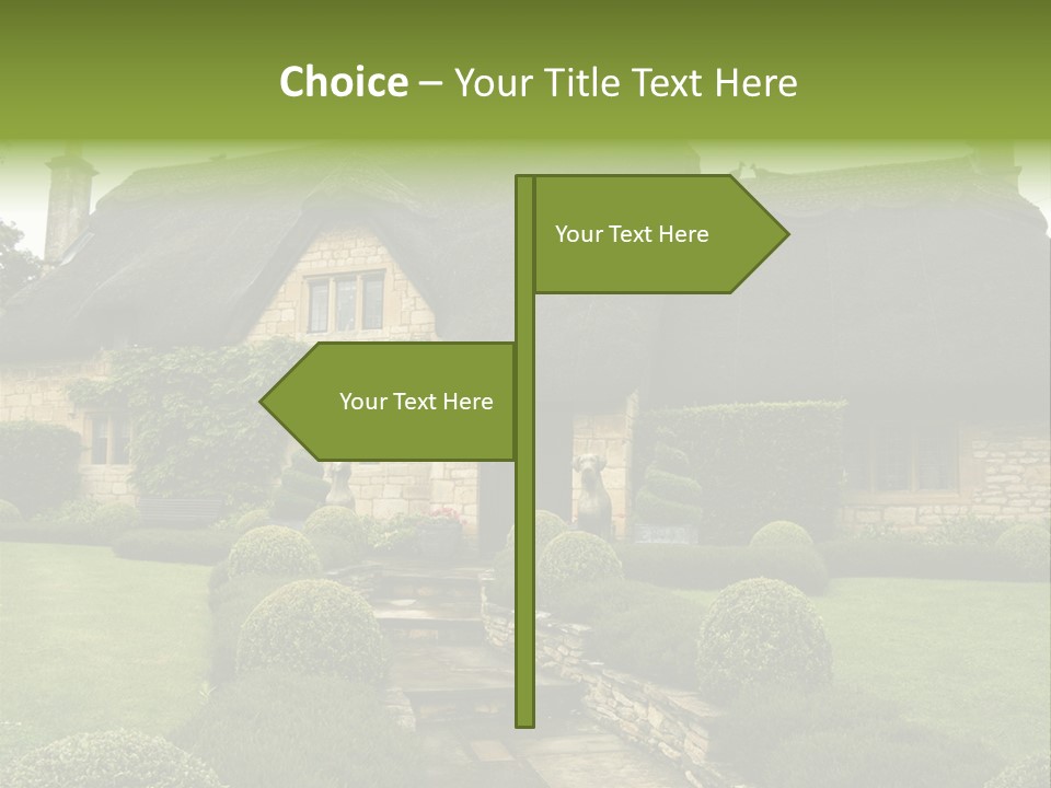 Country House With Landscaping PowerPoint Template