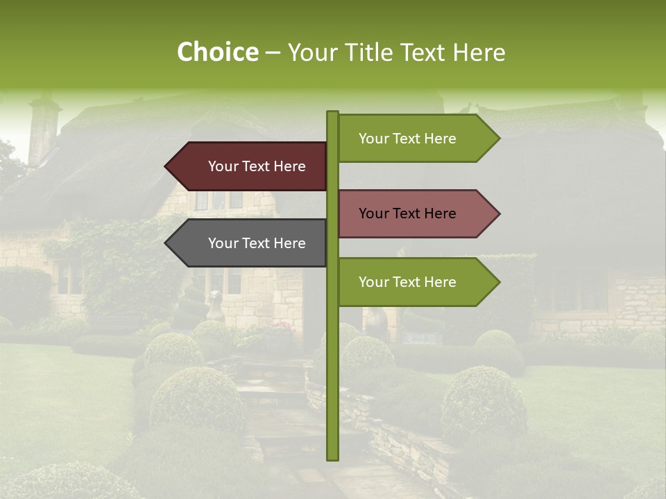 Country House With Landscaping PowerPoint Template