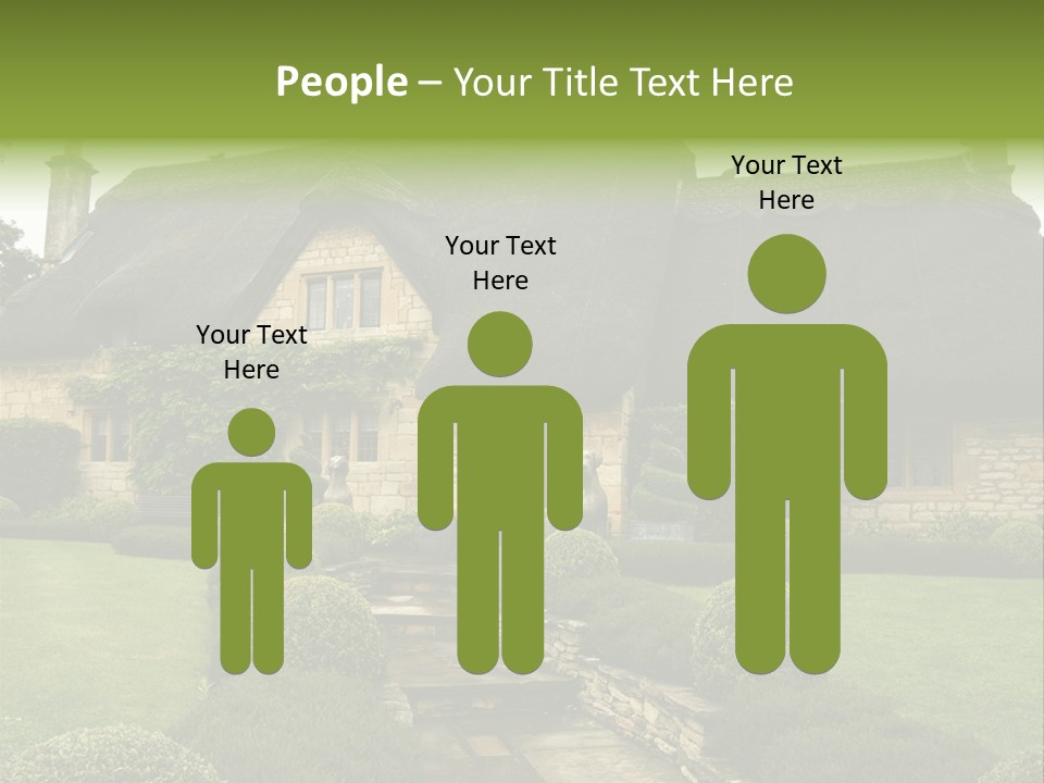 Country House With Landscaping PowerPoint Template