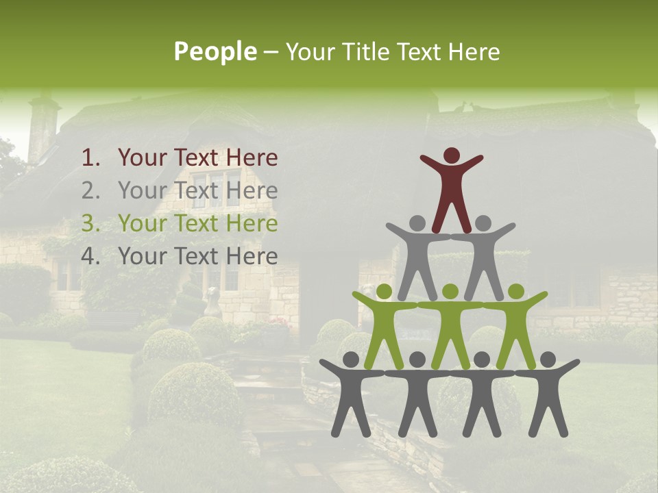 Country House With Landscaping PowerPoint Template