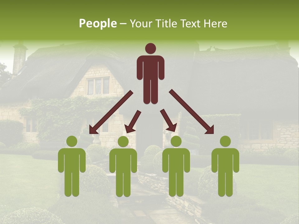 Country House With Landscaping PowerPoint Template