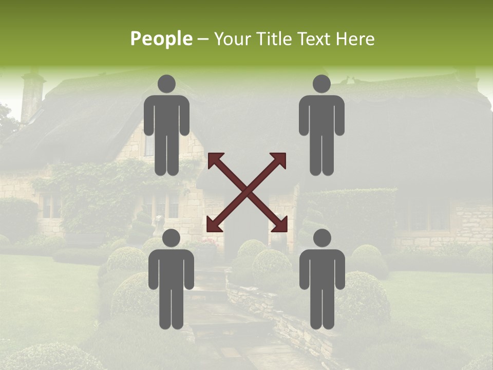 Country House With Landscaping PowerPoint Template