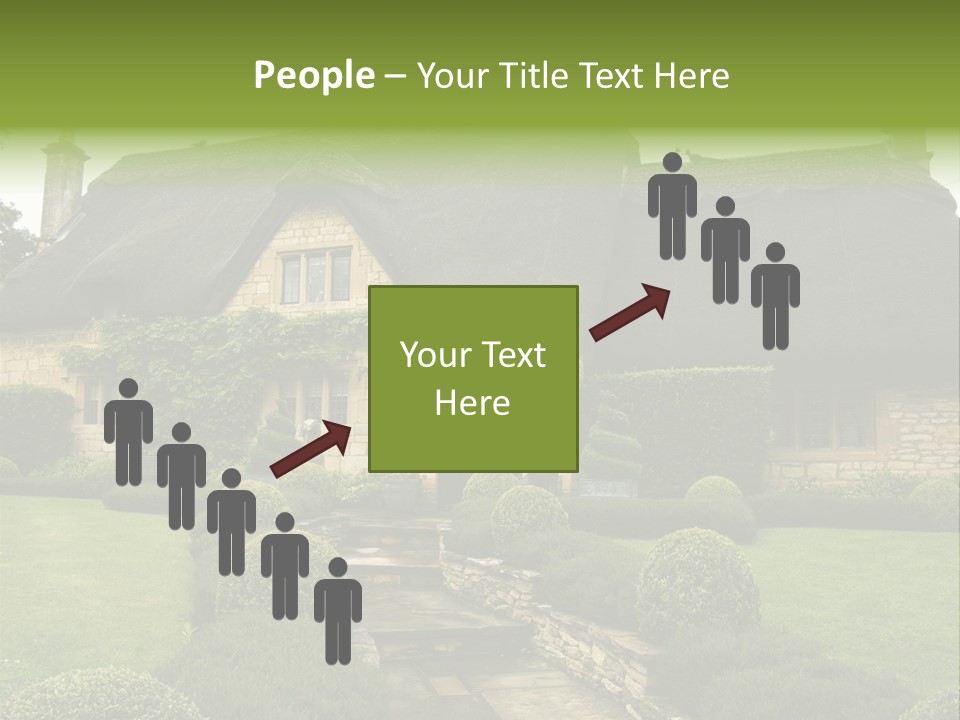 Country House With Landscaping PowerPoint Template