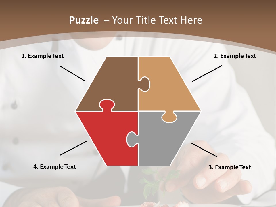 The Chef Prepares A Dish PowerPoint Template