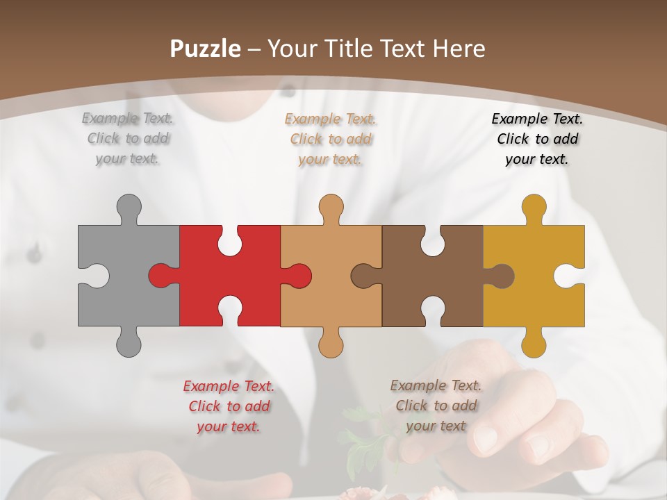 The Chef Prepares A Dish PowerPoint Template