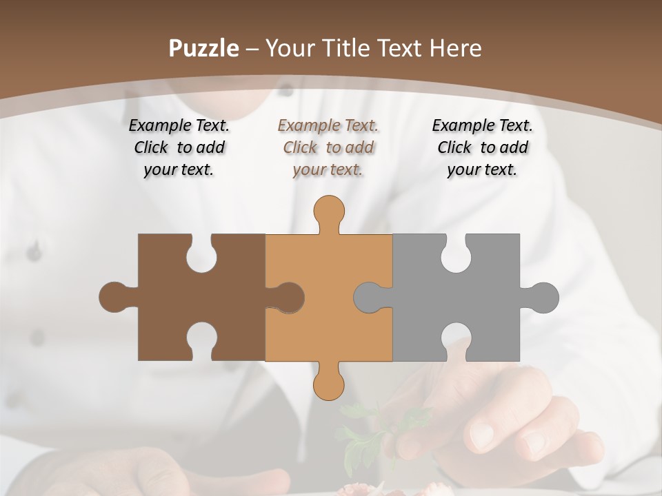 The Chef Prepares A Dish PowerPoint Template