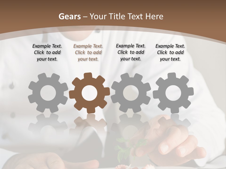 The Chef Prepares A Dish PowerPoint Template