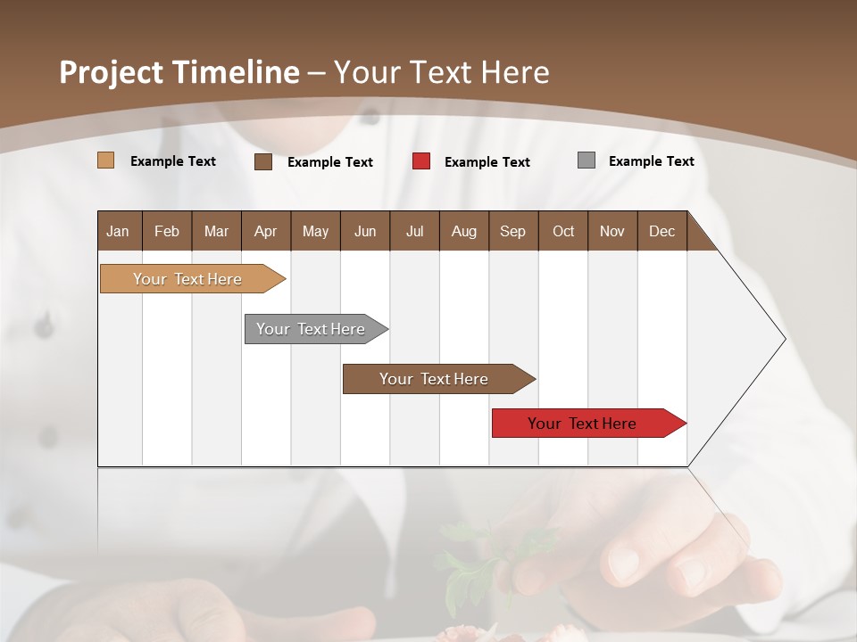 The Chef Prepares A Dish PowerPoint Template