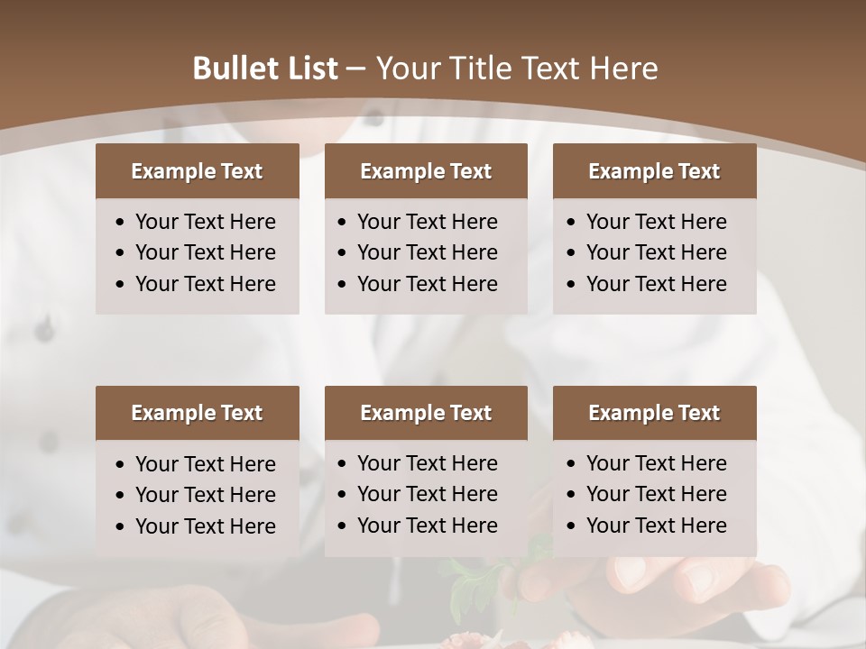 The Chef Prepares A Dish PowerPoint Template