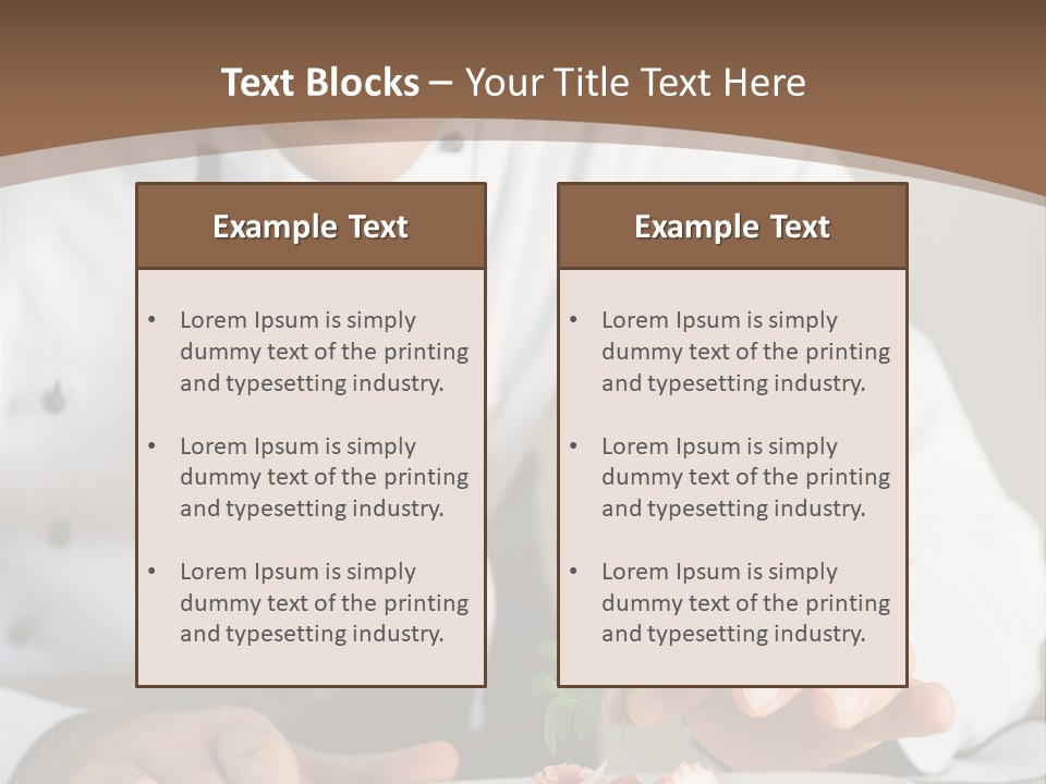 The Chef Prepares A Dish PowerPoint Template