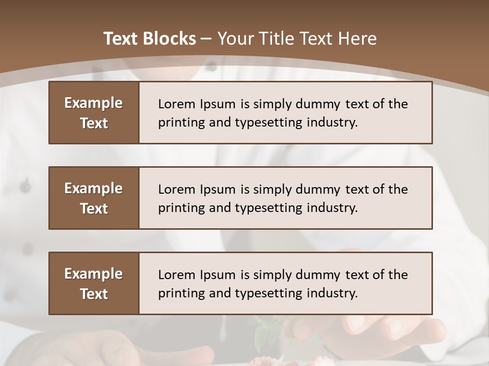 The Chef Prepares A Dish PowerPoint Template
