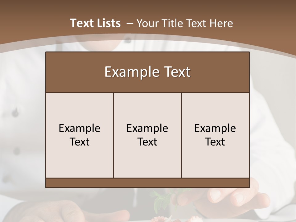 The Chef Prepares A Dish PowerPoint Template