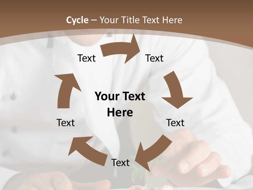 The Chef Prepares A Dish PowerPoint Template