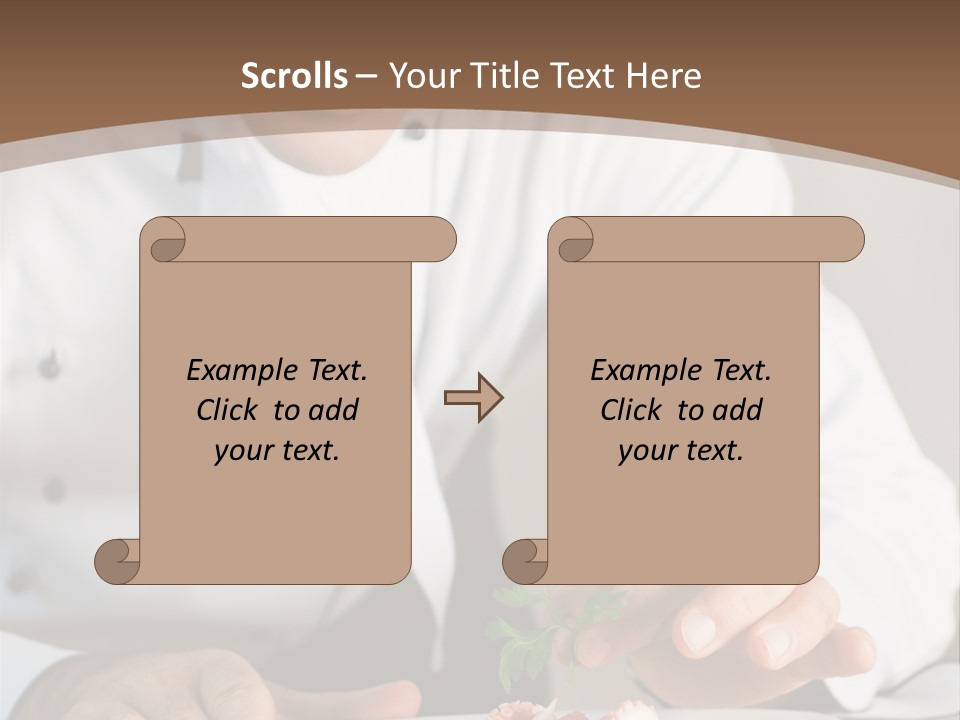 The Chef Prepares A Dish PowerPoint Template
