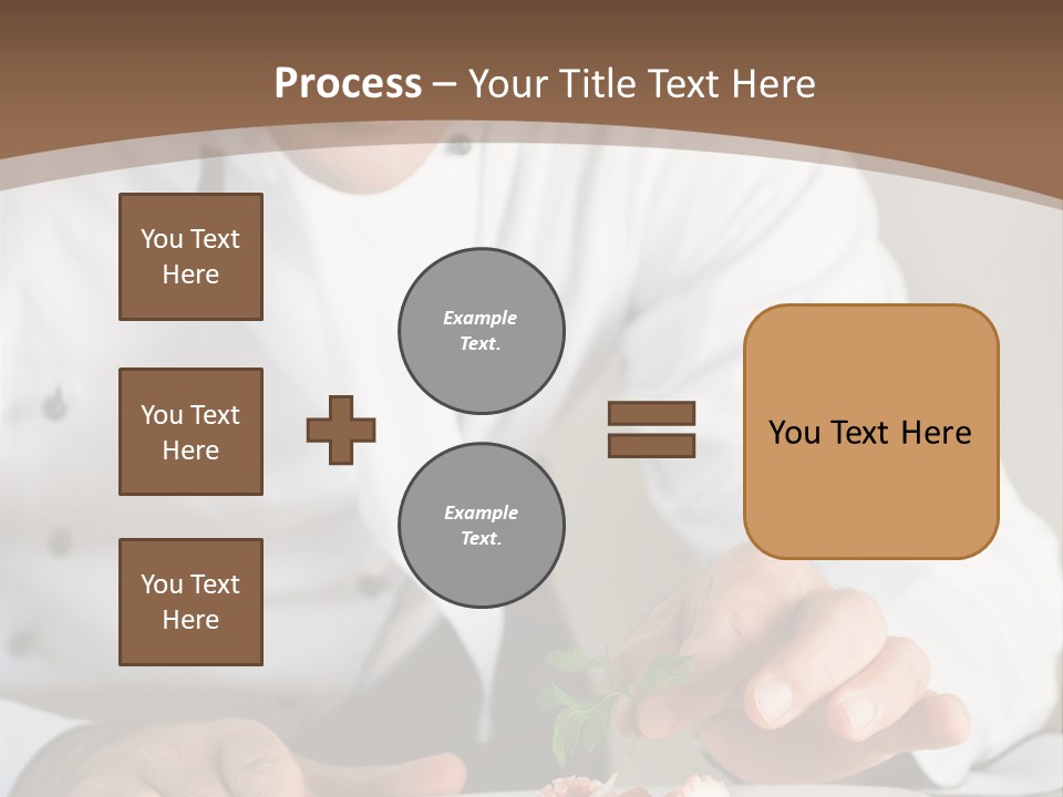 The Chef Prepares A Dish PowerPoint Template