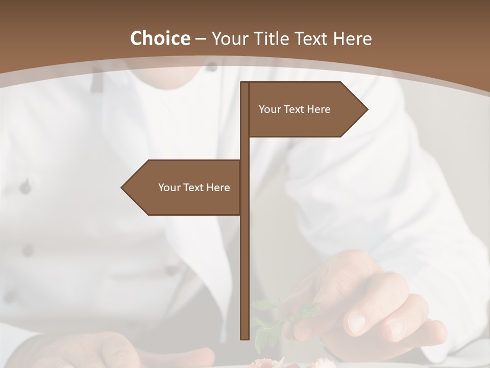 The Chef Prepares A Dish PowerPoint Template
