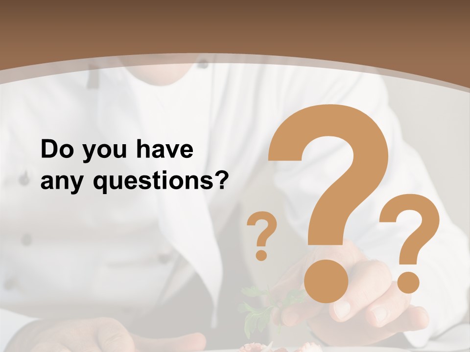 The Chef Prepares A Dish PowerPoint Template