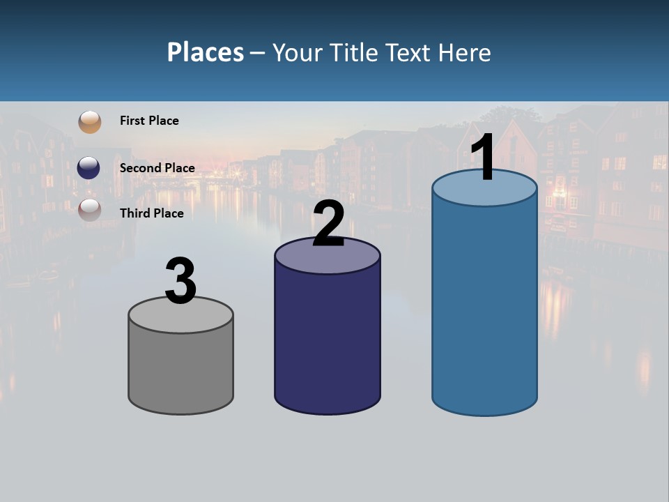 Night City On The Water PowerPoint Template