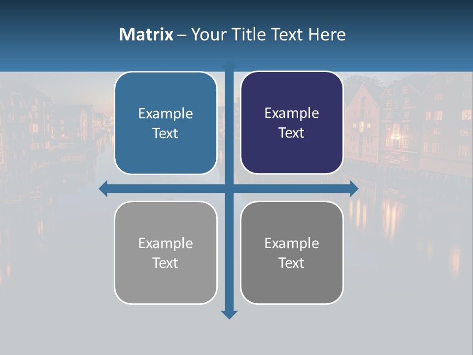 Night City On The Water PowerPoint Template