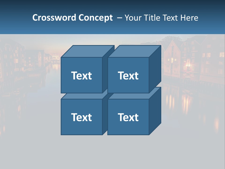 Night City On The Water PowerPoint Template