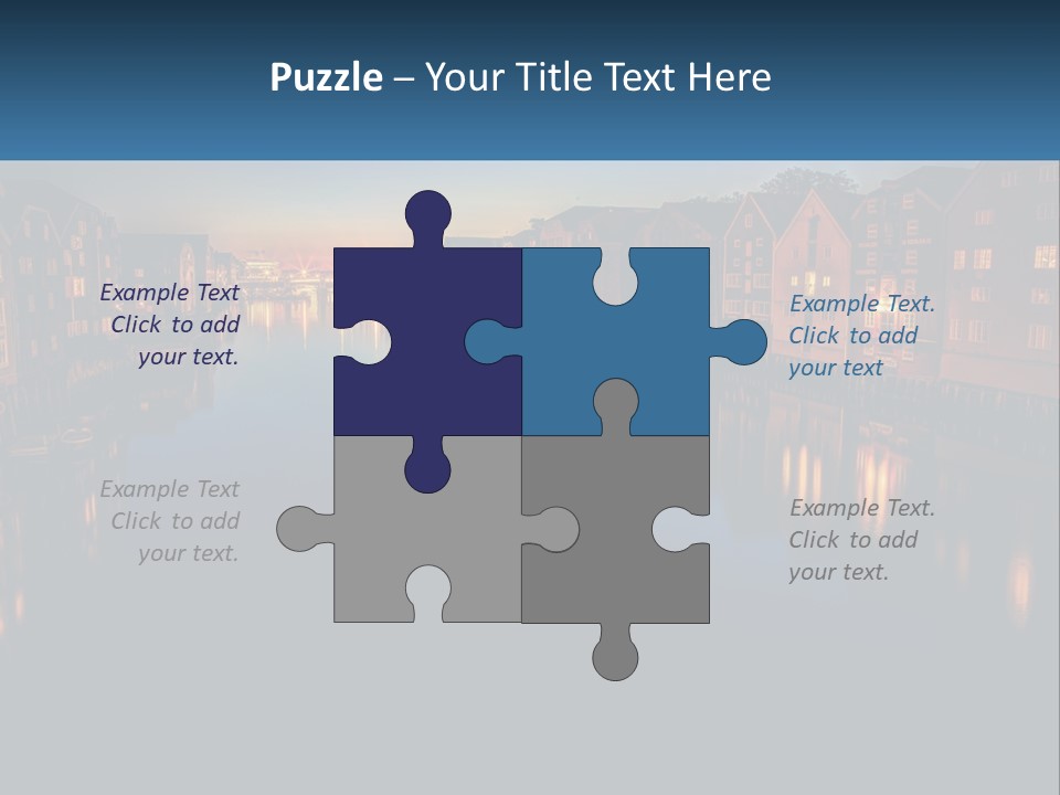 Night City On The Water PowerPoint Template