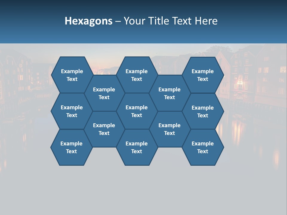 Night City On The Water PowerPoint Template