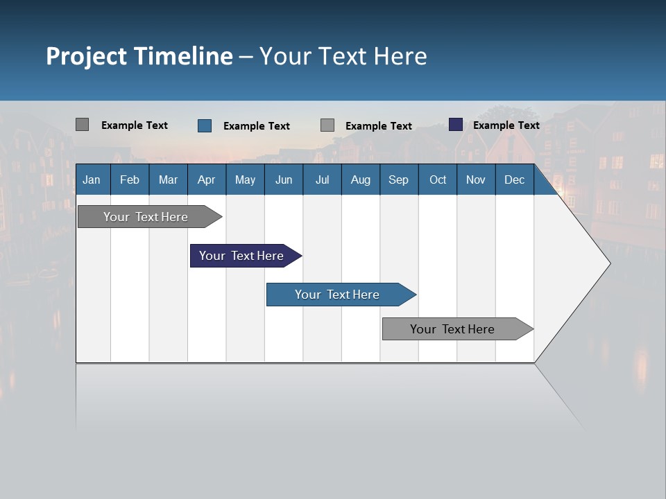 Night City On The Water PowerPoint Template