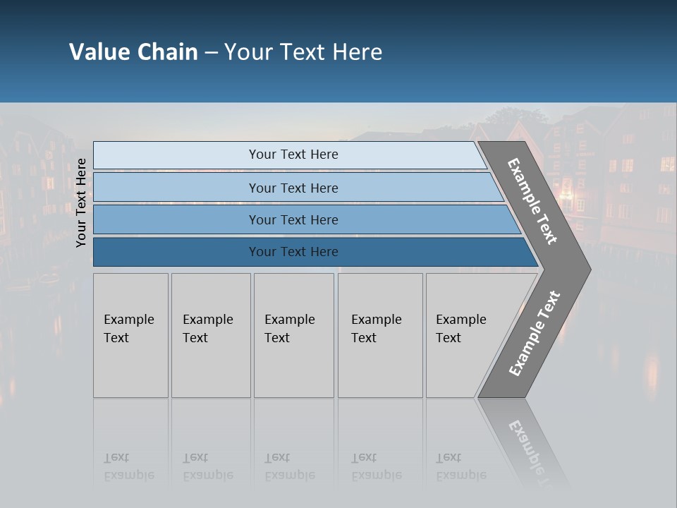 Night City On The Water PowerPoint Template