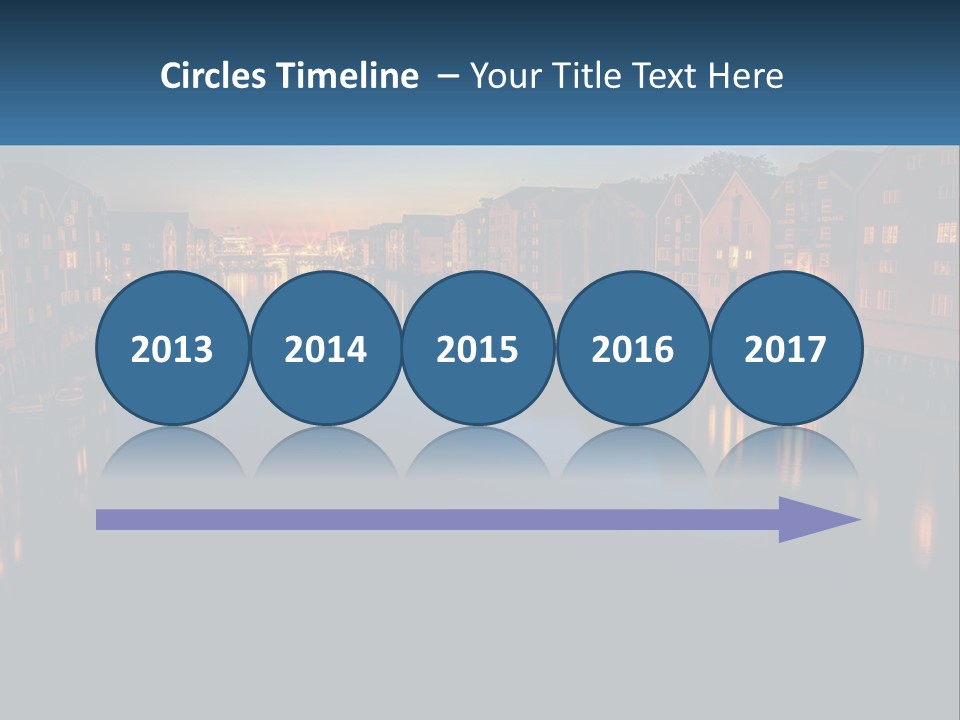 Night City On The Water PowerPoint Template