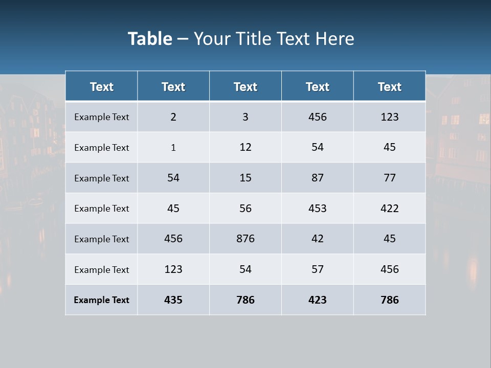 Night City On The Water PowerPoint Template