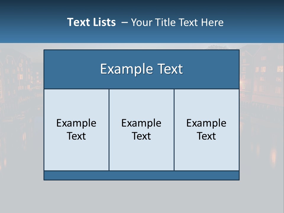 Night City On The Water PowerPoint Template