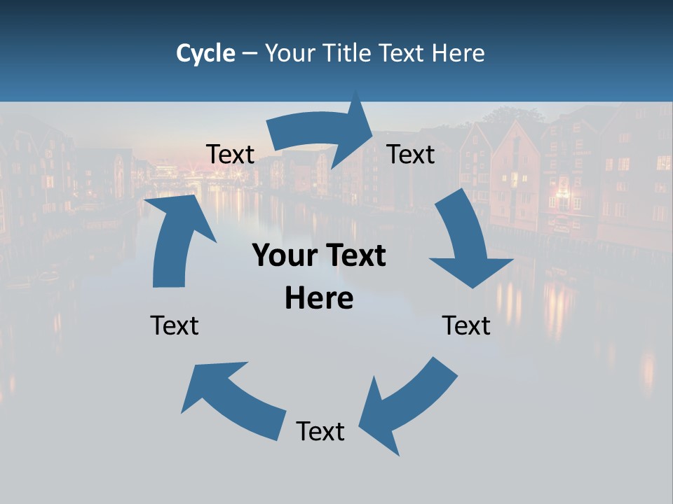 Night City On The Water PowerPoint Template