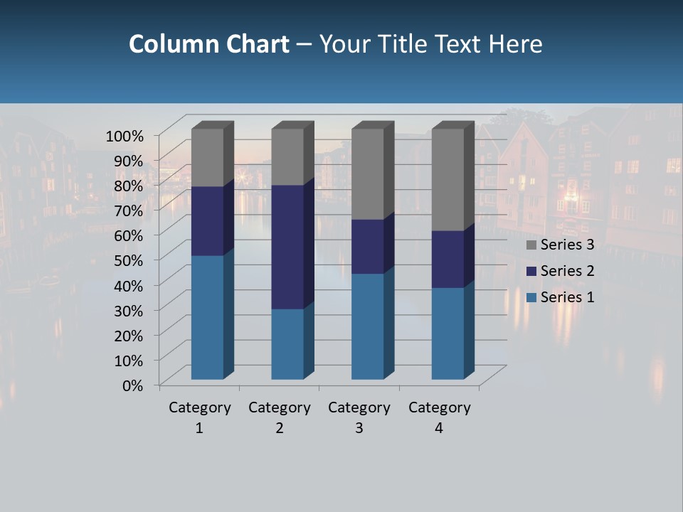 Night City On The Water PowerPoint Template