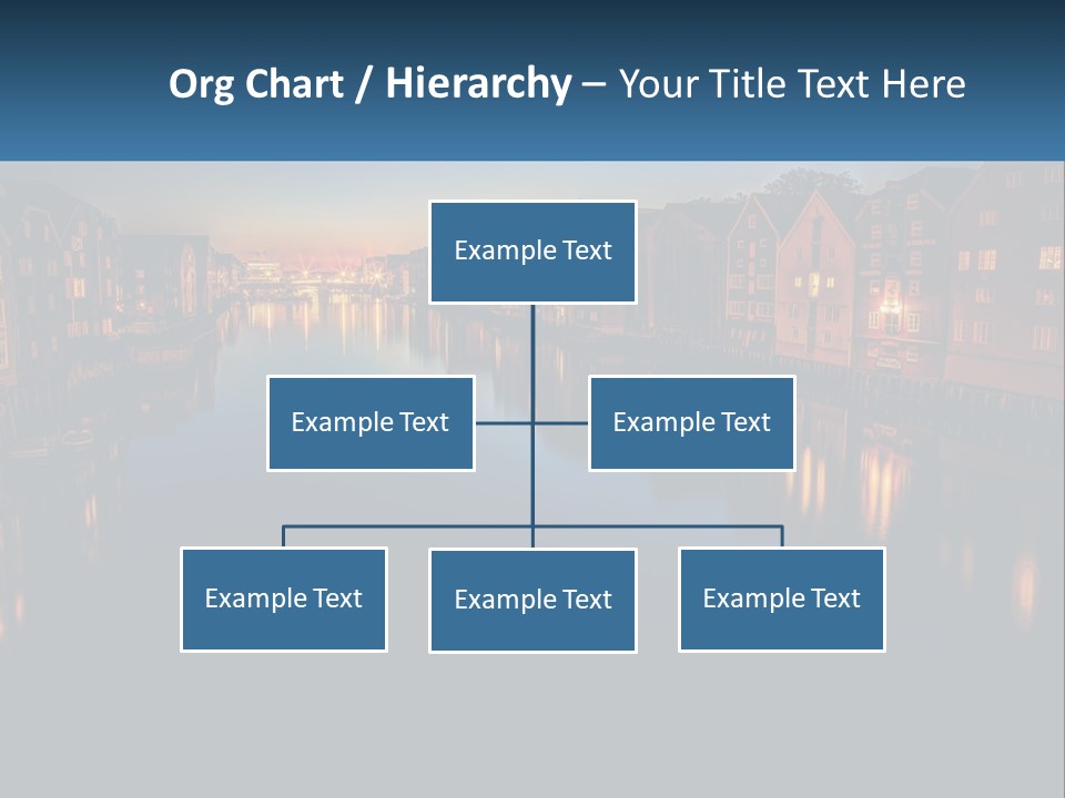 Night City On The Water PowerPoint Template