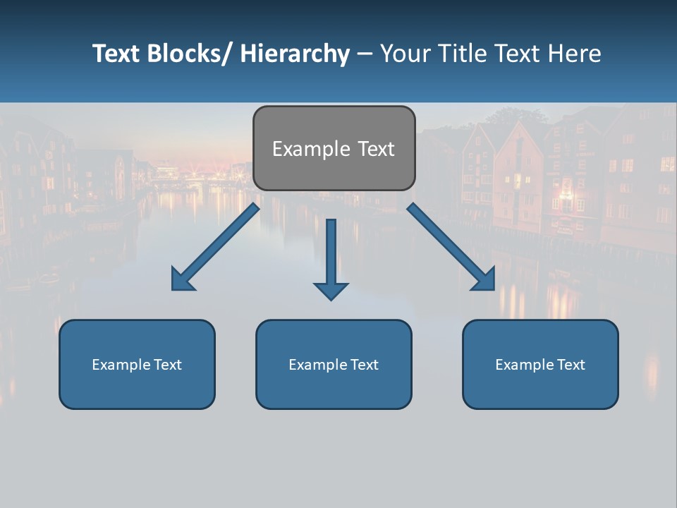 Night City On The Water PowerPoint Template