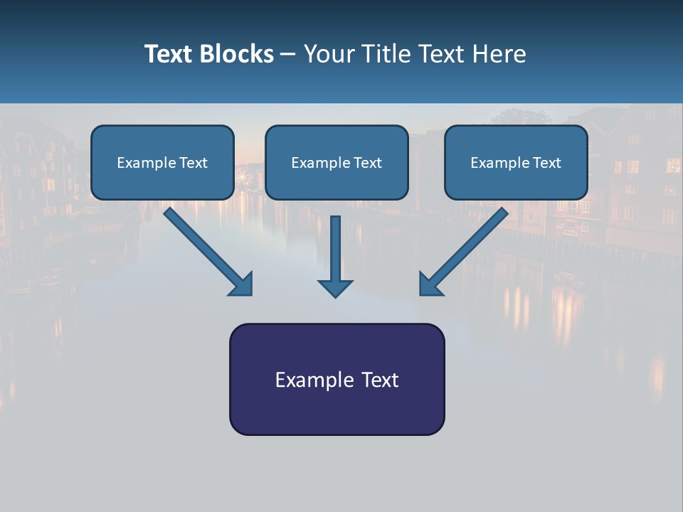 Night City On The Water PowerPoint Template