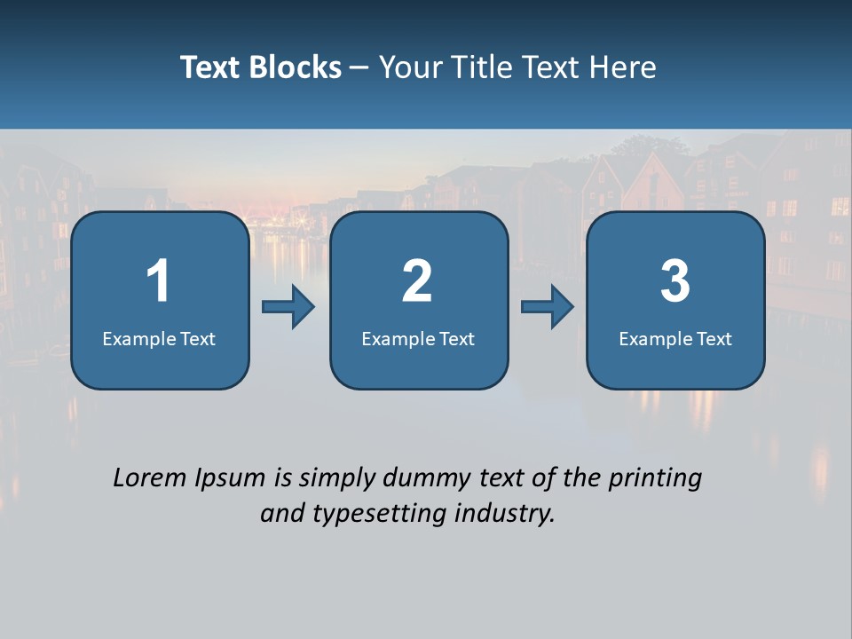 Night City On The Water PowerPoint Template