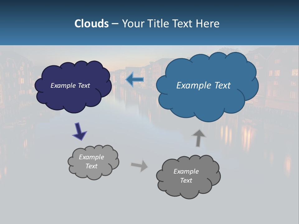 Night City On The Water PowerPoint Template