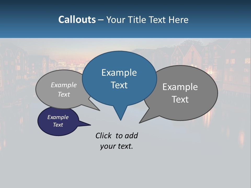 Night City On The Water PowerPoint Template
