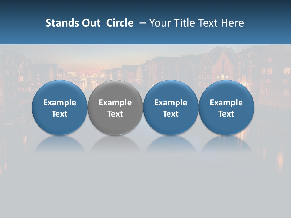 Night City On The Water PowerPoint Template